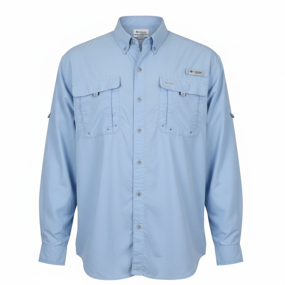 Columbia Mens PFG Bahama FM7048 XXL Blue Vented Nat Geo Venture Quest Embroidery